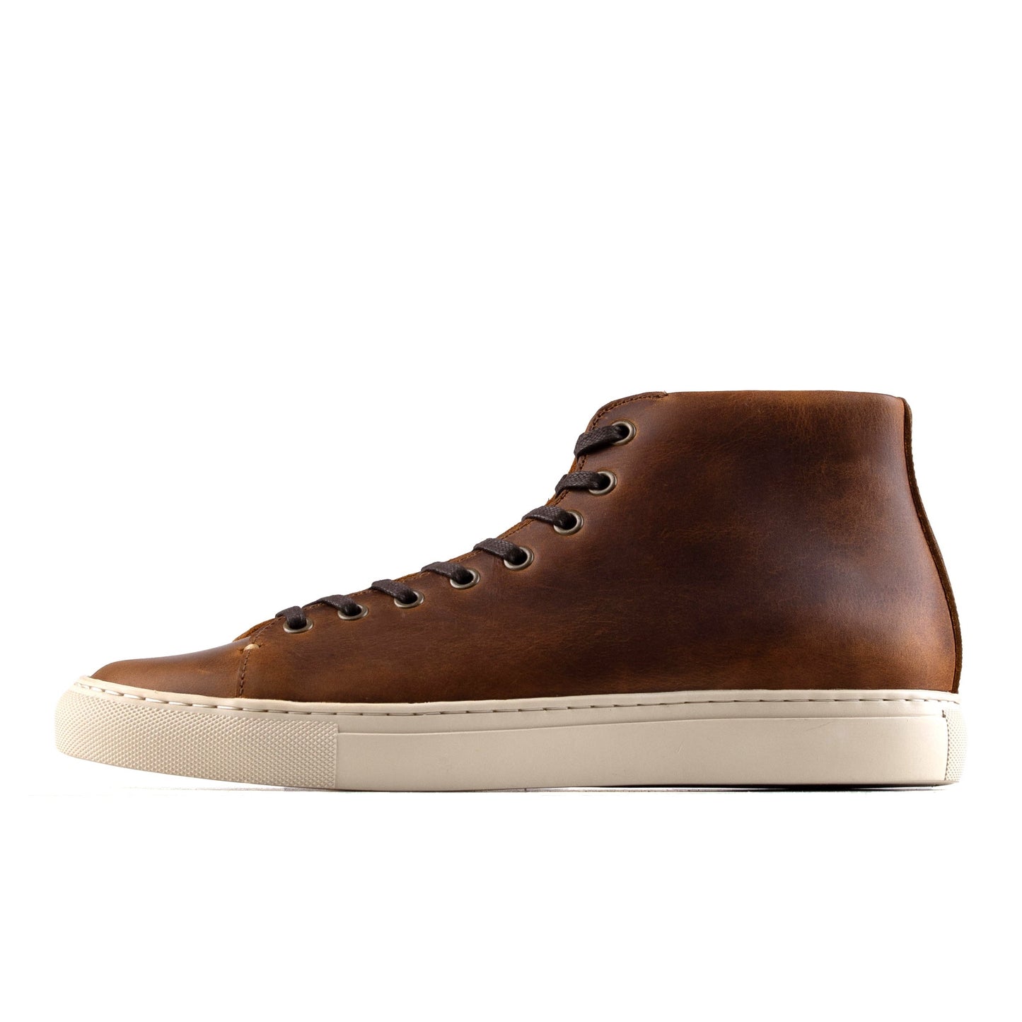 Classic Mid-Tops Sneaker - luosjiet®Sneakers -  Brandy Crazy Horse Cowhide