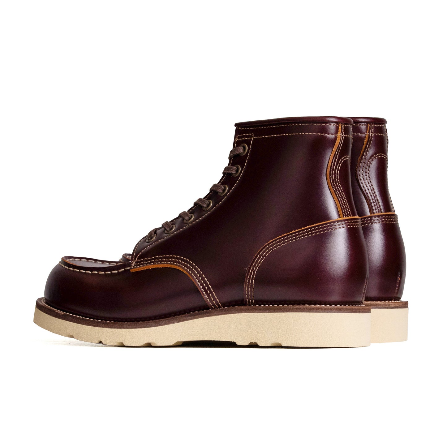 City MocToe Boot -luosjiet®boots - Dark Wine TeaCore OTA Cowhide