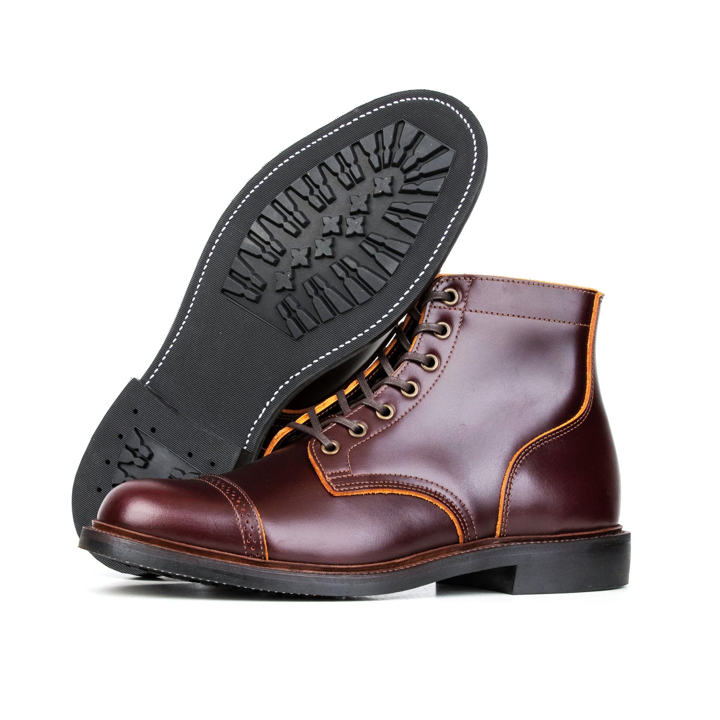 Captoe Service Boot - luosjiet®boots -  Wine TeaCore OTA Cowhide