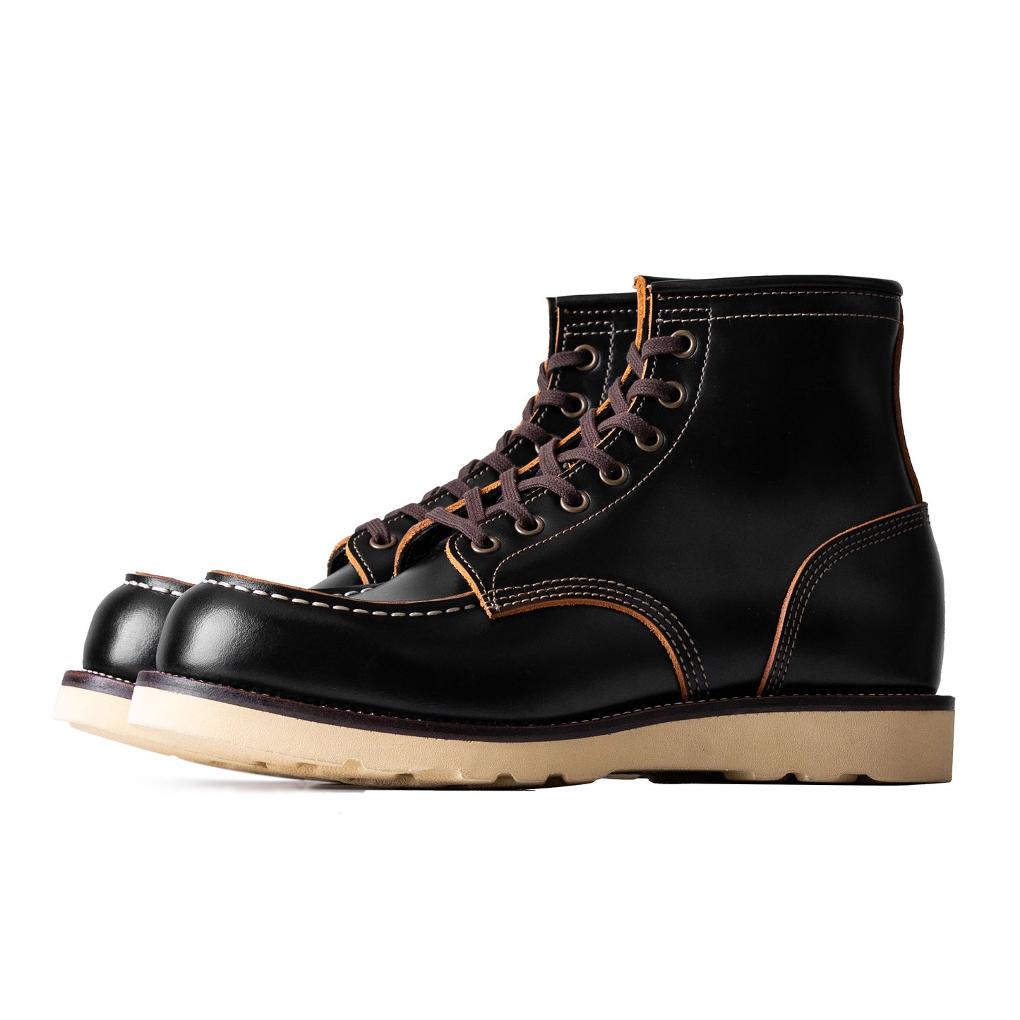 City MocToe Boot -luosjiet®boots - Black TeaCore OTA Cowhide