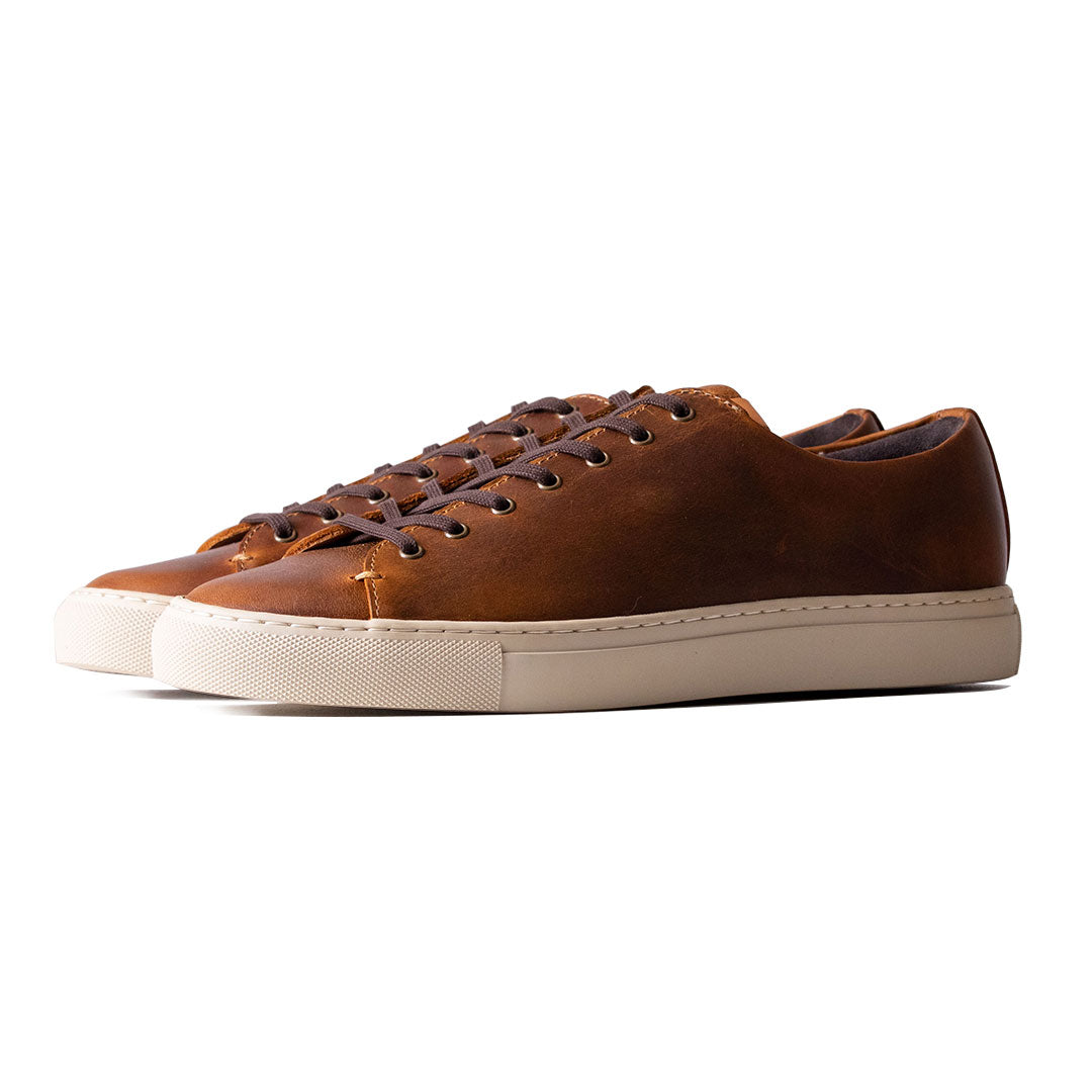 Classic Low -Tops Sneaker - luosjiet®Sneakers -  Brandy Crazy Horse Cowhide