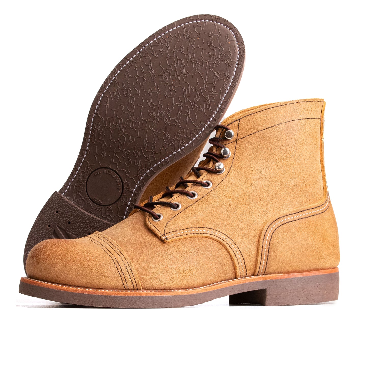 Classic Paratroop Boots - luosjiet®boots -  Yellow Brown Grain Cowhide Reverse