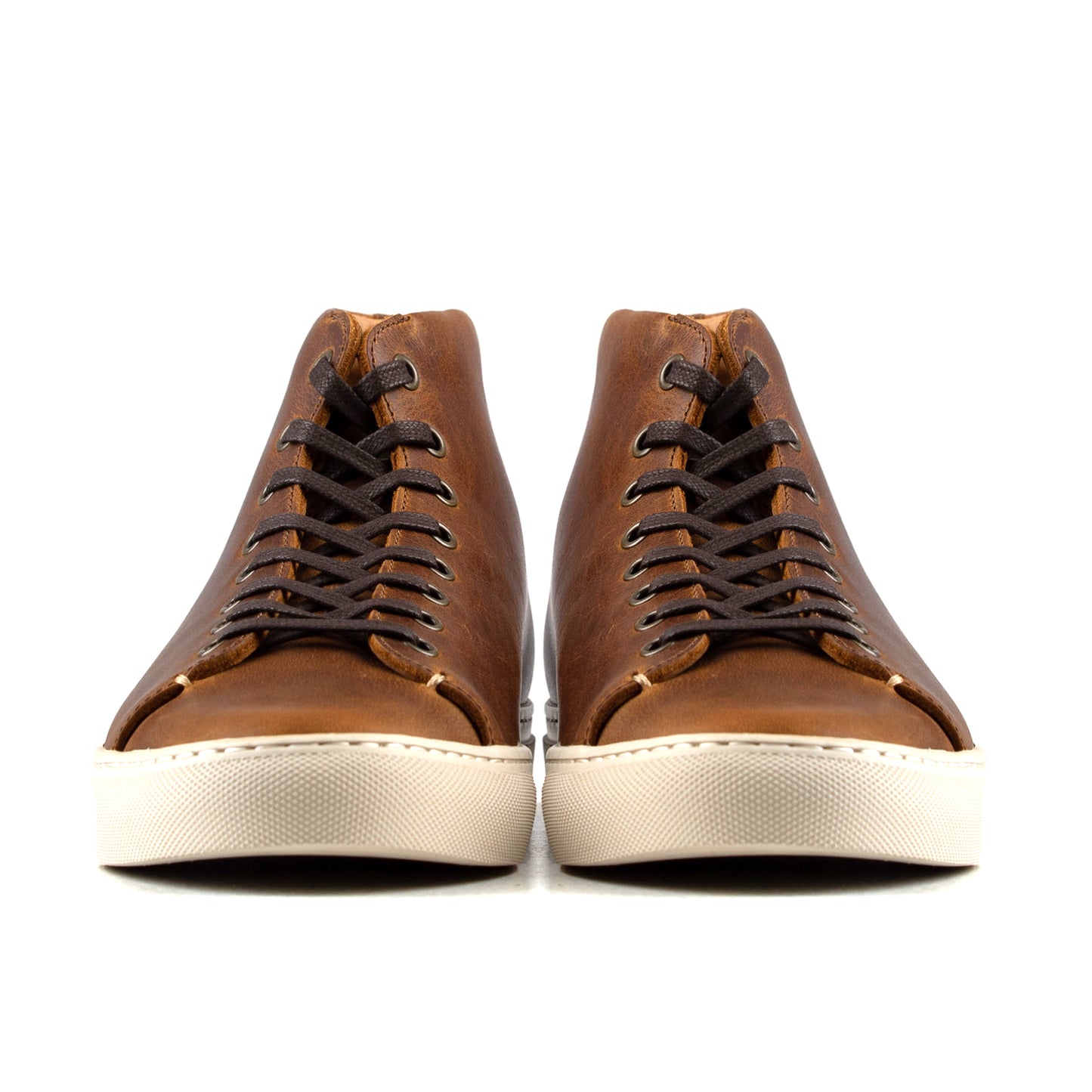 Classic Mid-Tops Sneaker - luosjiet®Sneakers -  Brandy Crazy Horse Cowhide