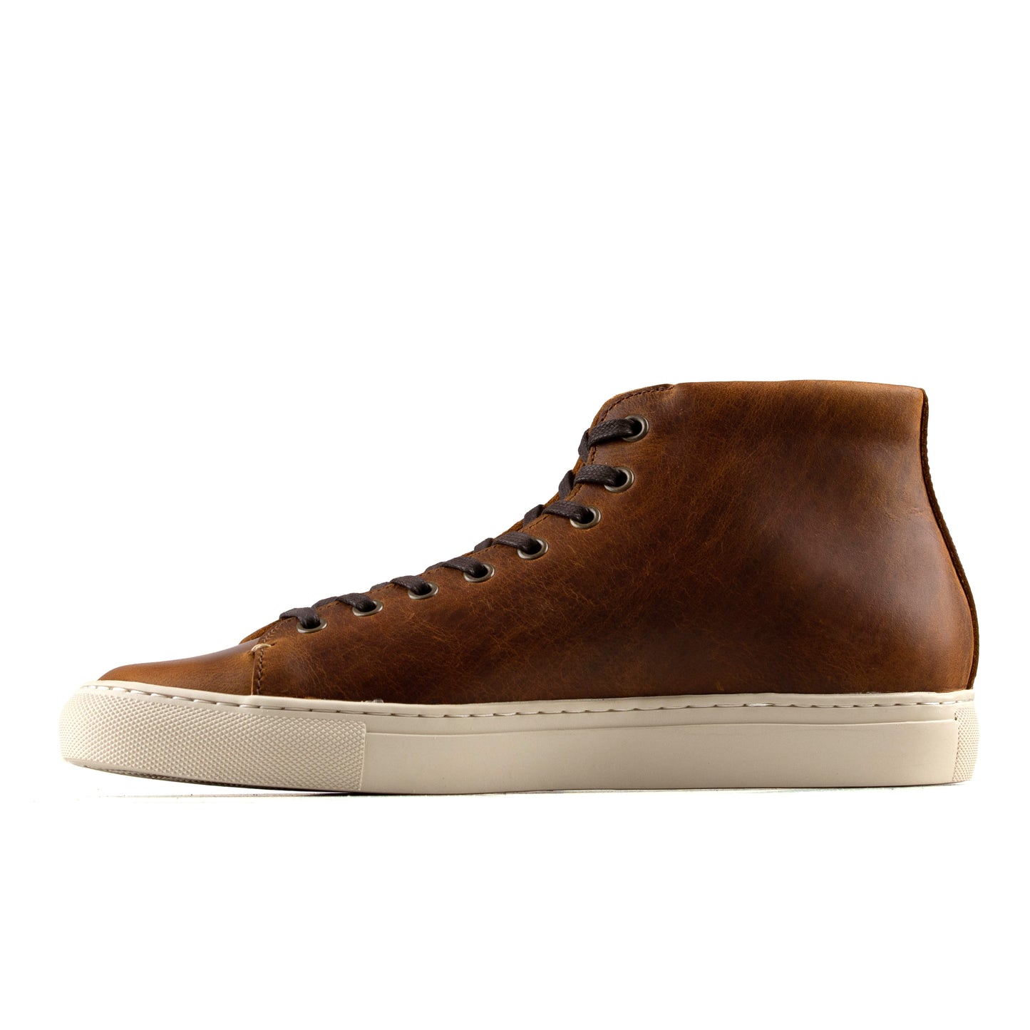 Classic Mid-Tops Sneaker - luosjiet®Sneakers -  Brandy Crazy Horse Cowhide