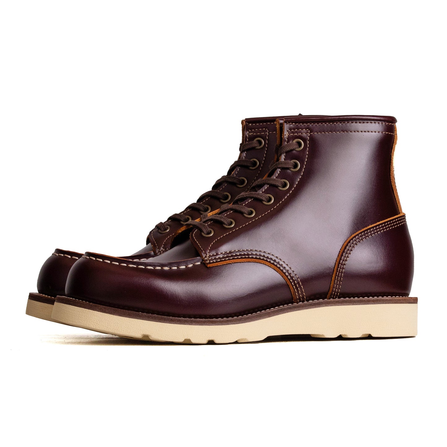 City MocToe Boot -luosjiet®boots - Dark Wine TeaCore OTA Cowhide