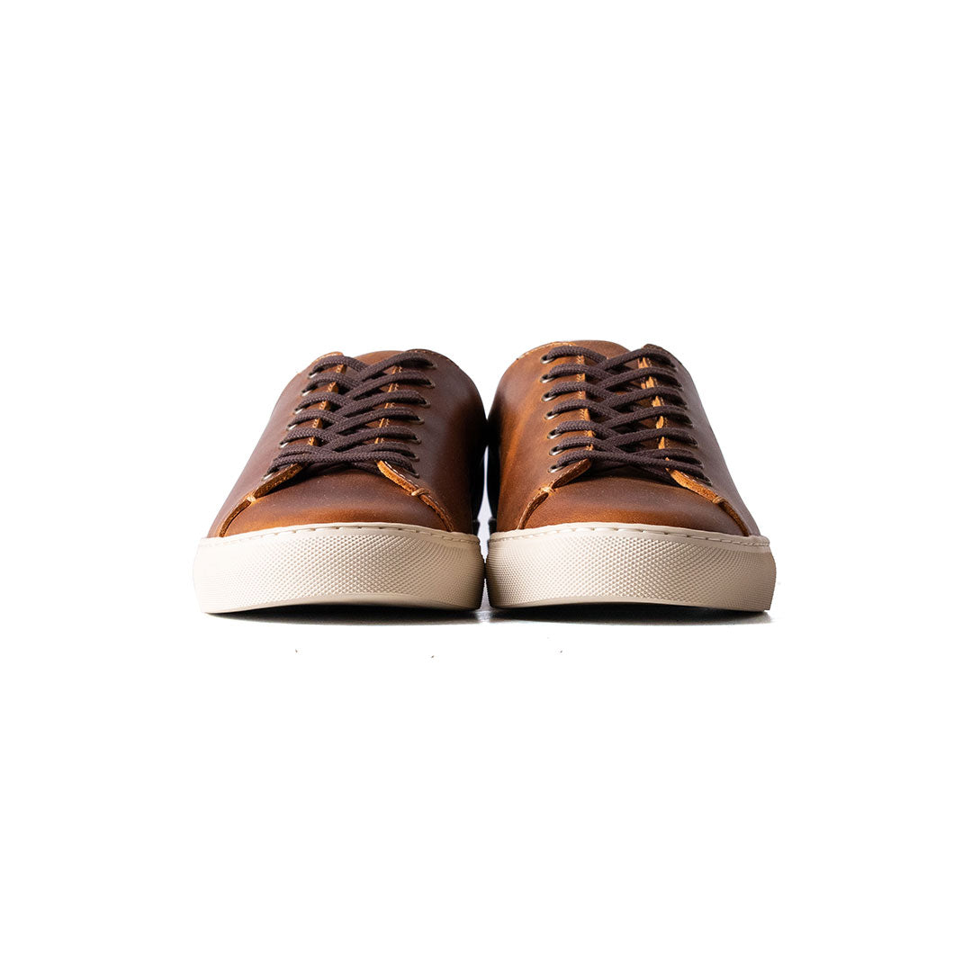 Classic Low -Tops Sneaker - luosjiet®Sneakers -  Brandy Crazy Horse Cowhide