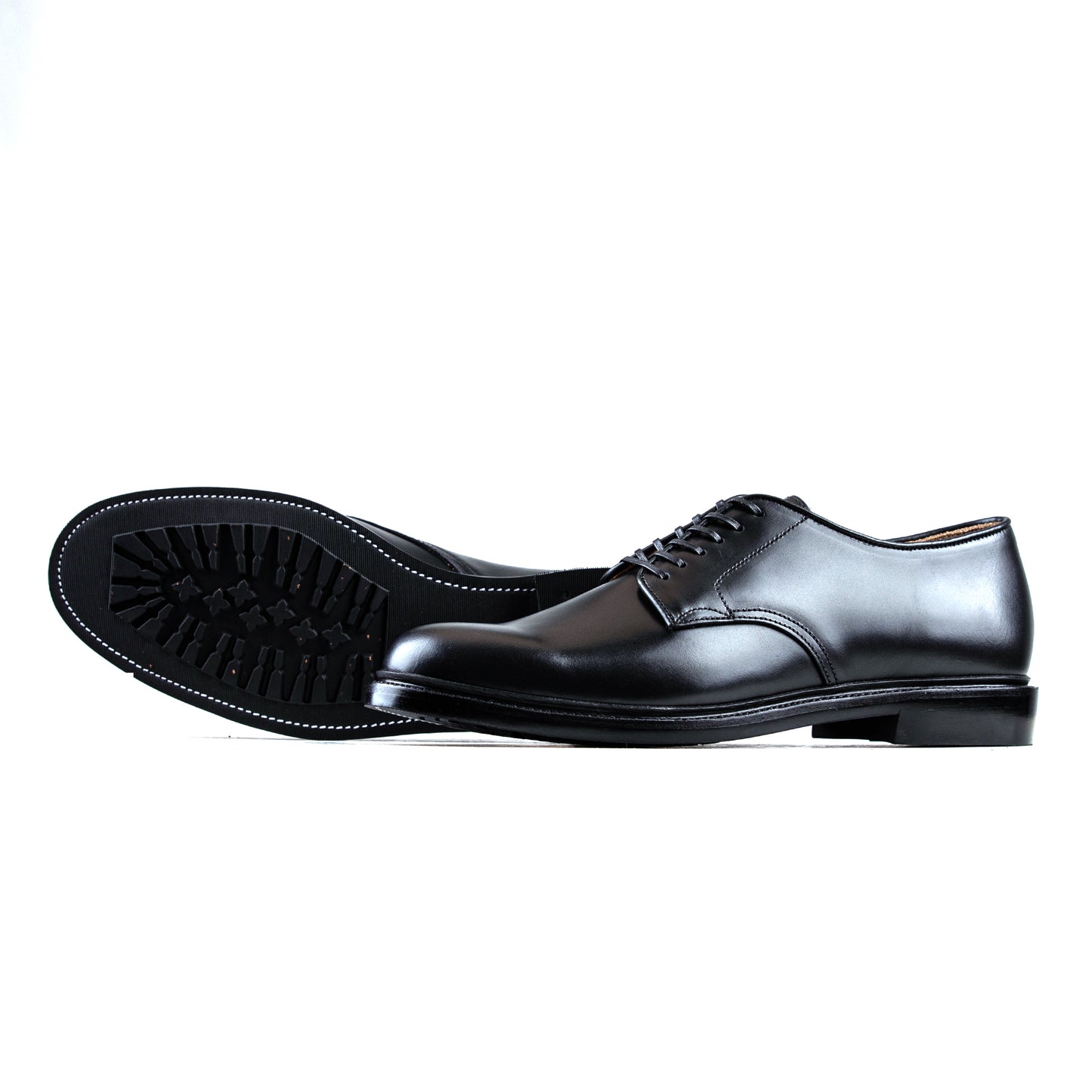 Plain Toe Shoe - luosjiet®shoes -  Black OTA Cowhide