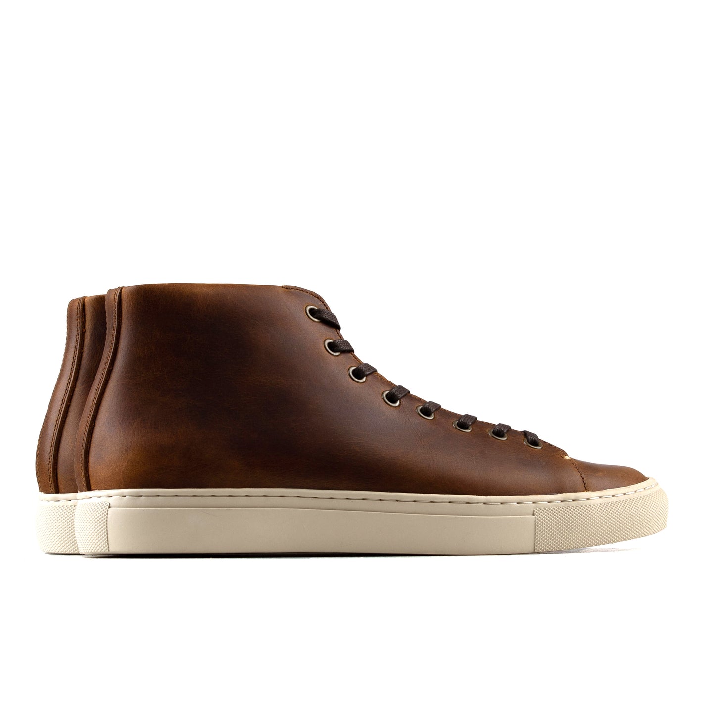 Classic Mid-Tops Sneaker - luosjiet®Sneakers -  Brandy Crazy Horse Cowhide