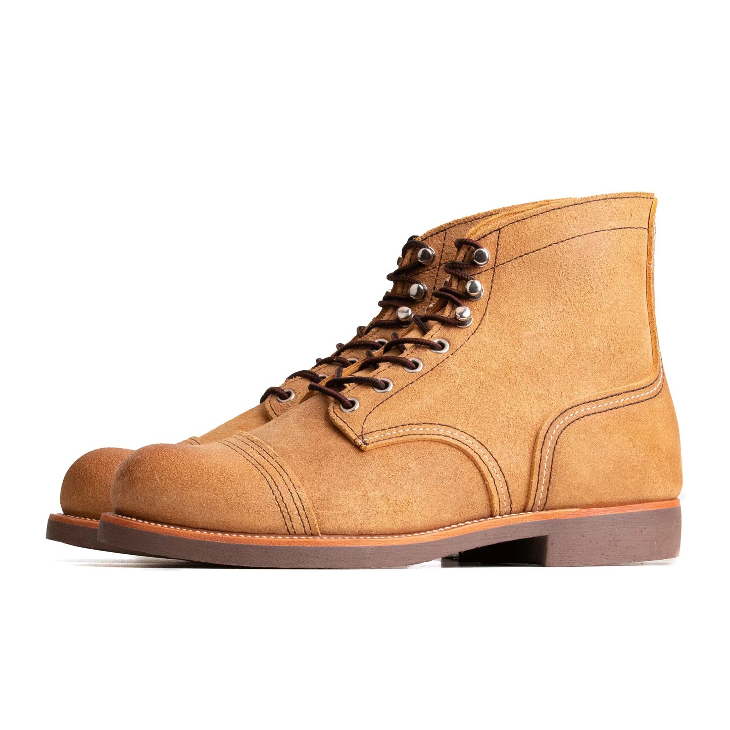 Classic Paratroop Boots - luosjiet®boots -  Yellow Brown Grain Cowhide Reverse