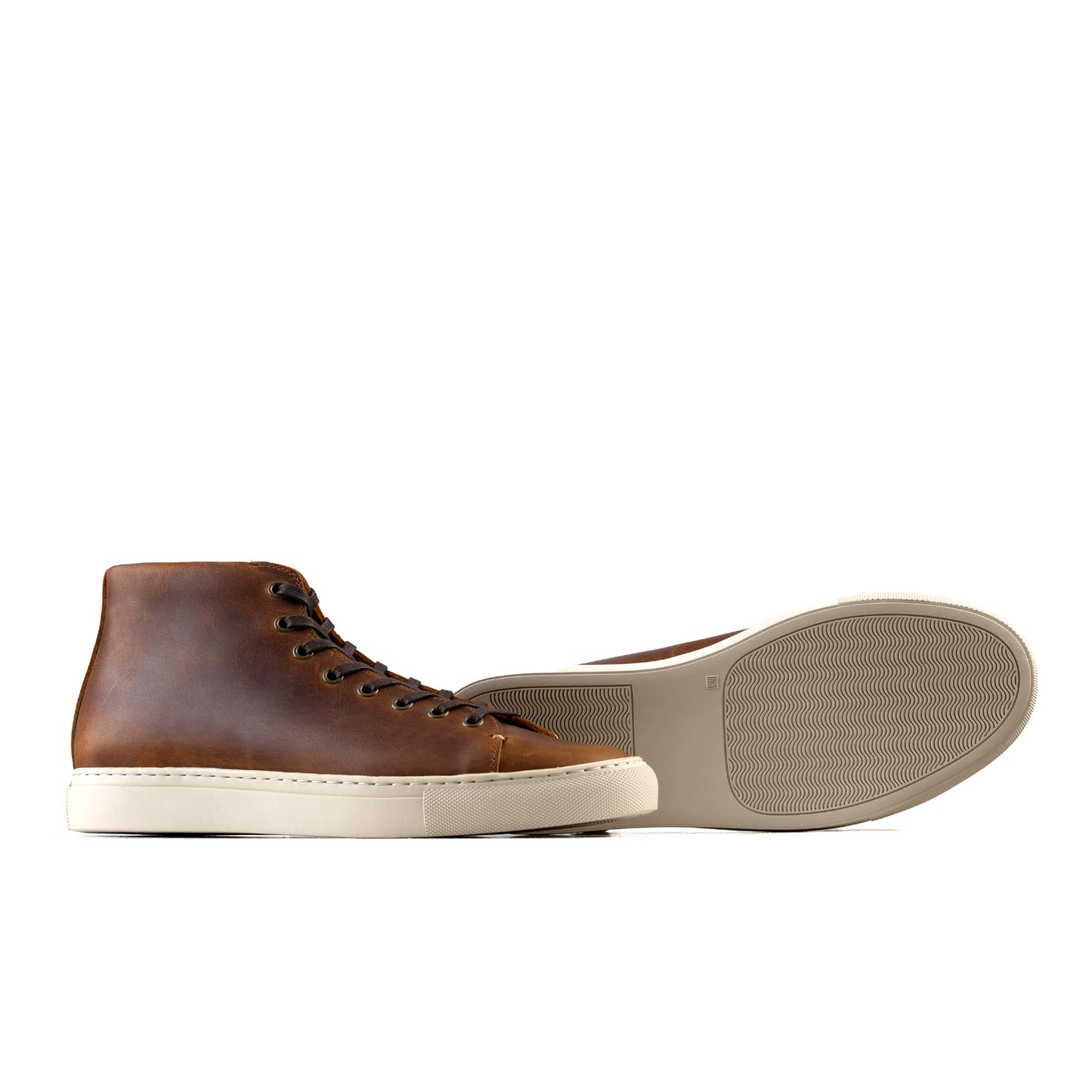 Classic Mid-Tops Sneaker - luosjiet®Sneakers -  Brandy Crazy Horse Cowhide