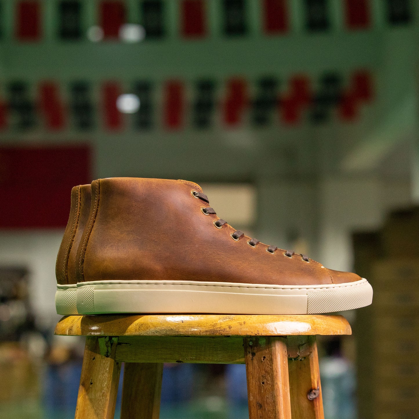 Classic Mid-Tops Sneaker - luosjiet®Sneakers -  Brandy Crazy Horse Cowhide