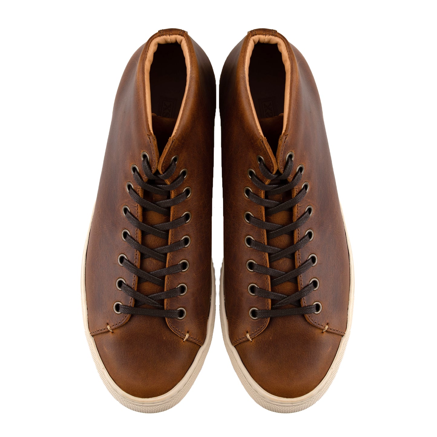 Classic Mid-Tops Sneaker - luosjiet®Sneakers -  Brandy Crazy Horse Cowhide