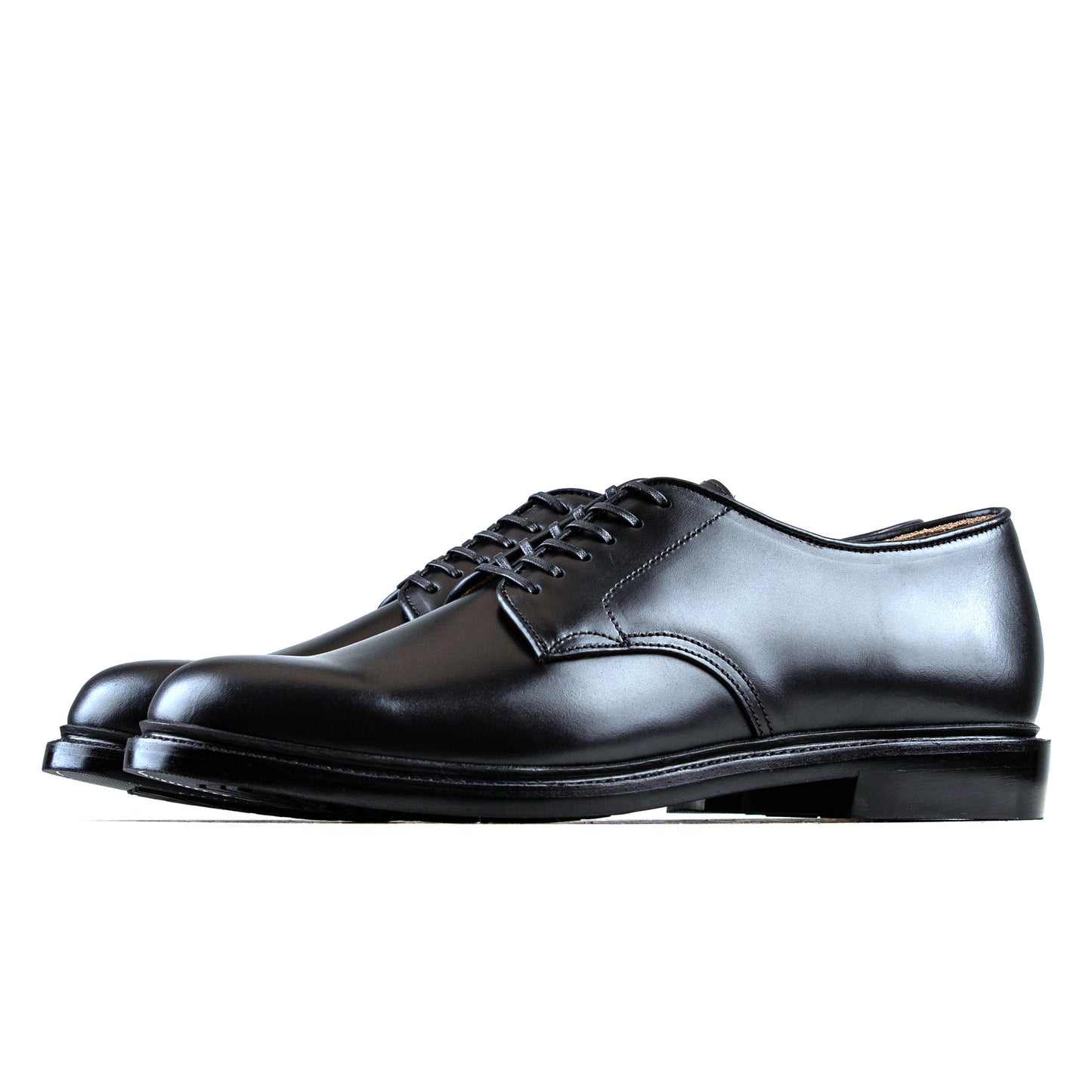 Plain Toe Shoe - luosjiet®shoes -  Black OTA Cowhide