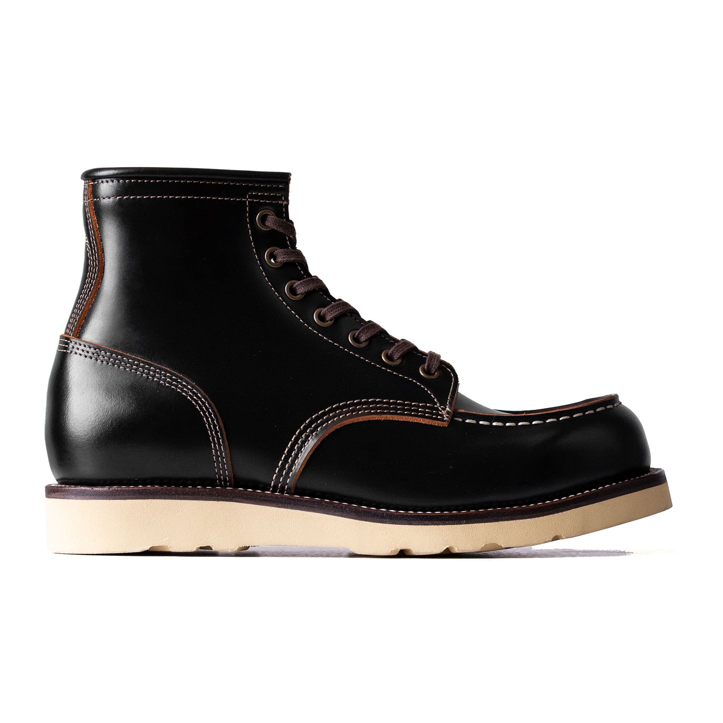 City MocToe Boot -luosjiet®boots - Black TeaCore OTA Cowhide