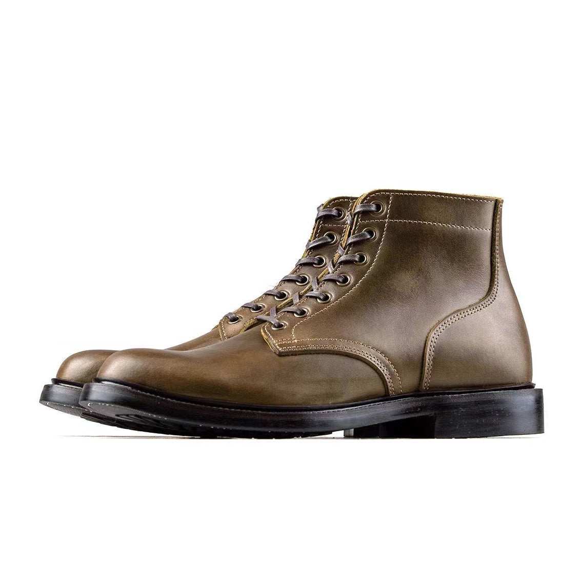 Plain Service Boot - luosjiet®boots -  Olive Refresh Waxy