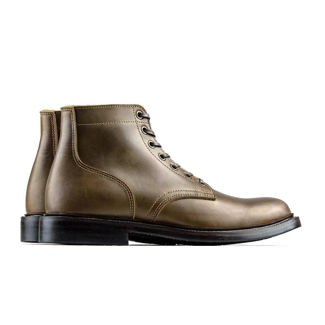 Plain Service Boot - luosjiet®boots -  Olive Refresh Waxy