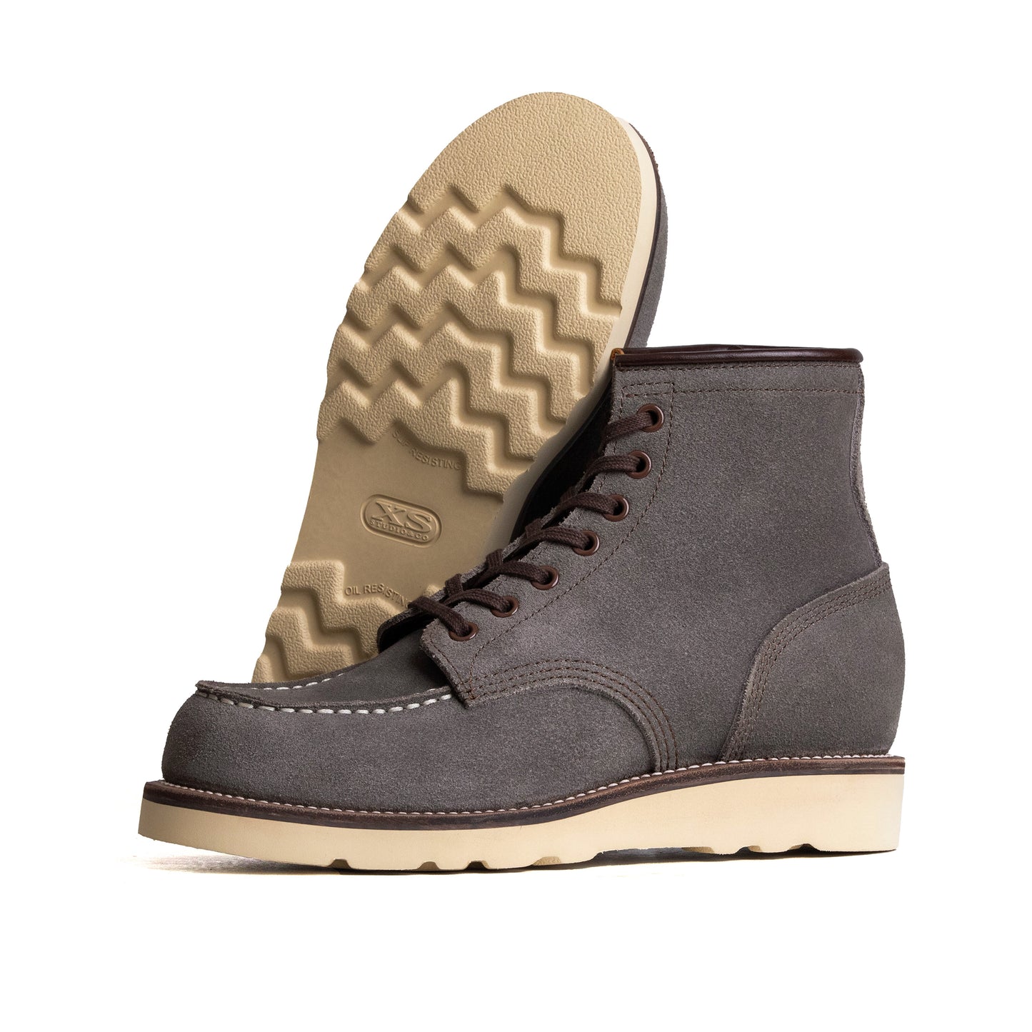 City MocToe Boot -luosjiet®boots - Grey Oiled Nubuck Reverse(German)