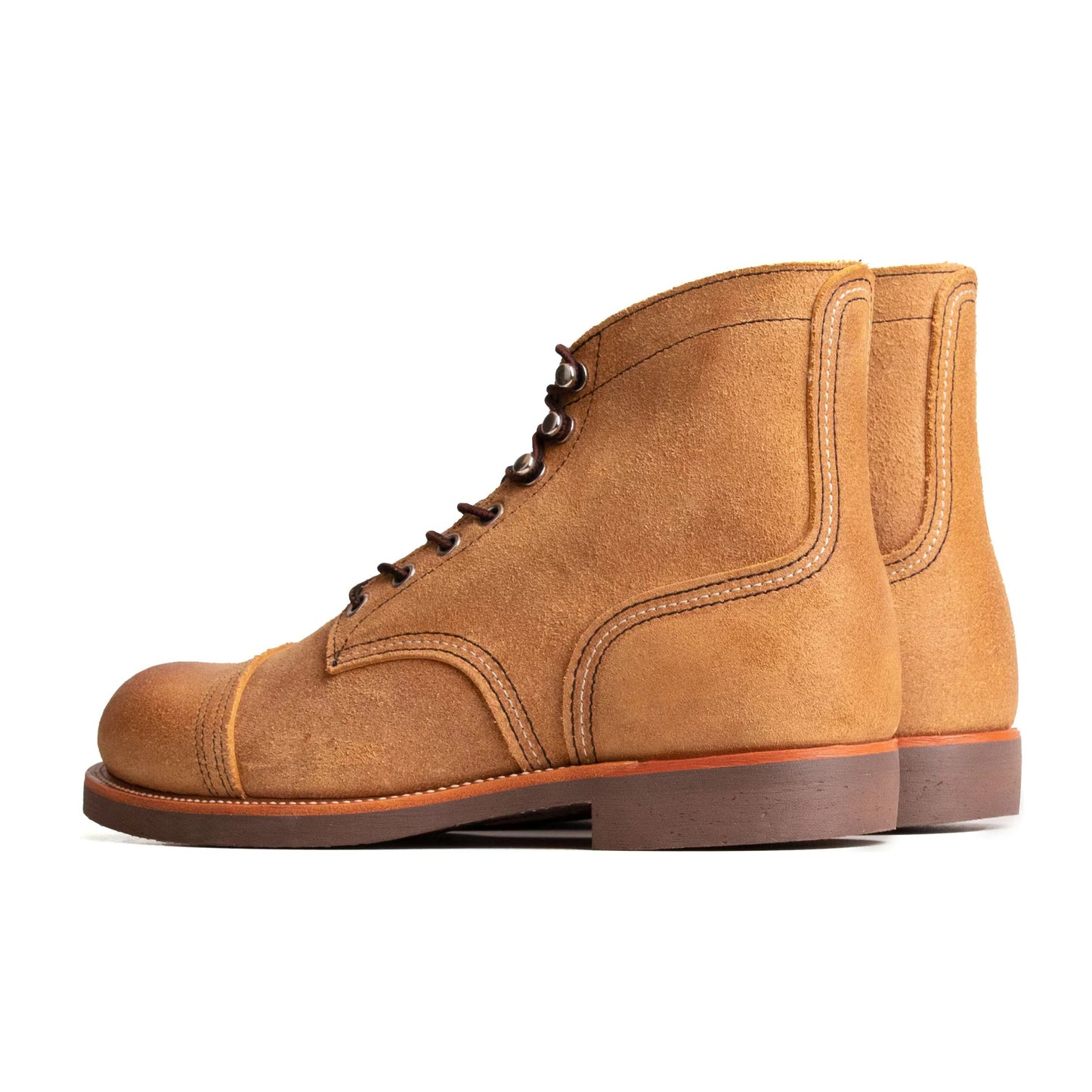 Classic Paratroop Boots - luosjiet®boots -  Yellow Brown Grain Cowhide Reverse