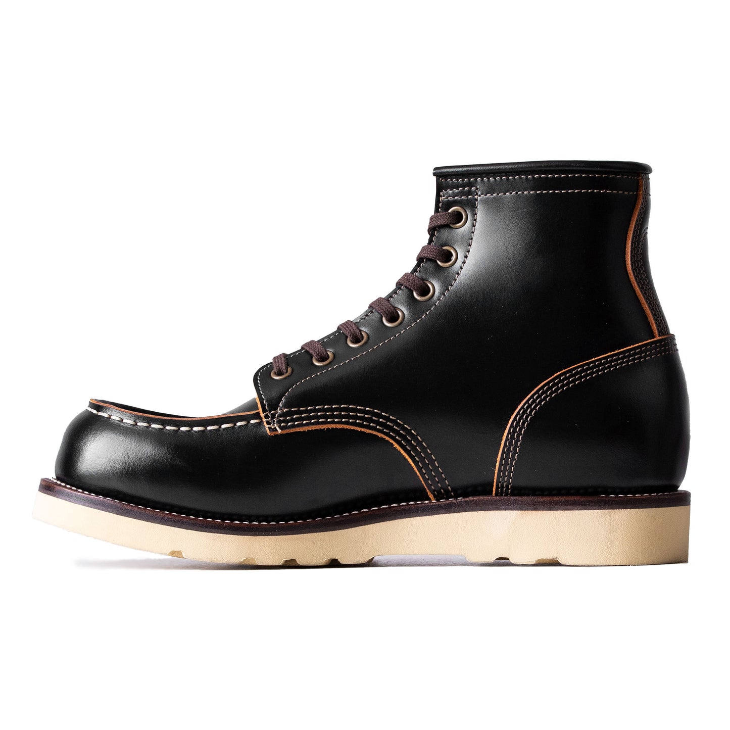 City MocToe Boot -luosjiet®boots - Black TeaCore OTA Cowhide