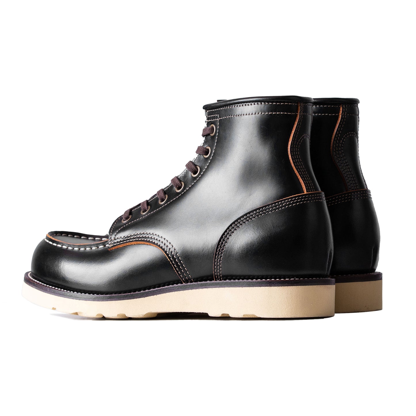 City MocToe Boot -luosjiet®boots - Black TeaCore OTA Cowhide