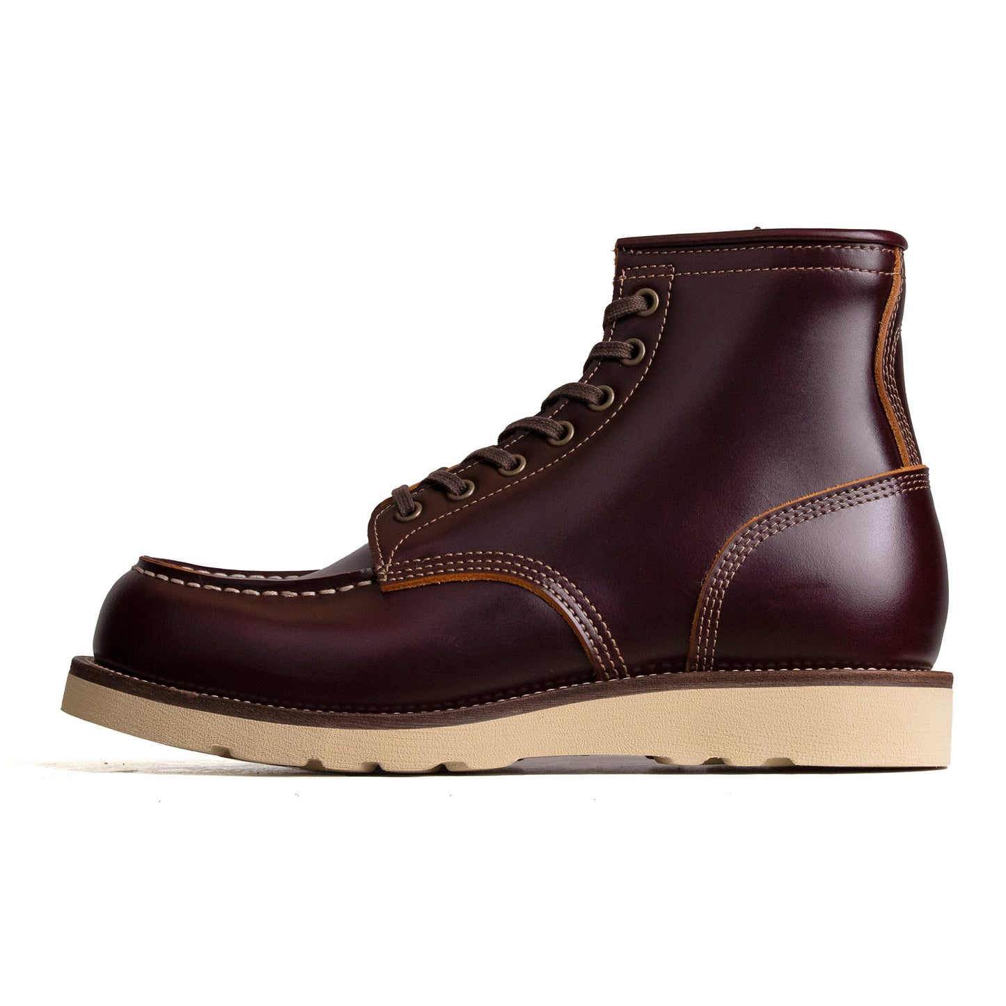 City MocToe Boot -luosjiet®boots - Dark Wine TeaCore OTA Cowhide