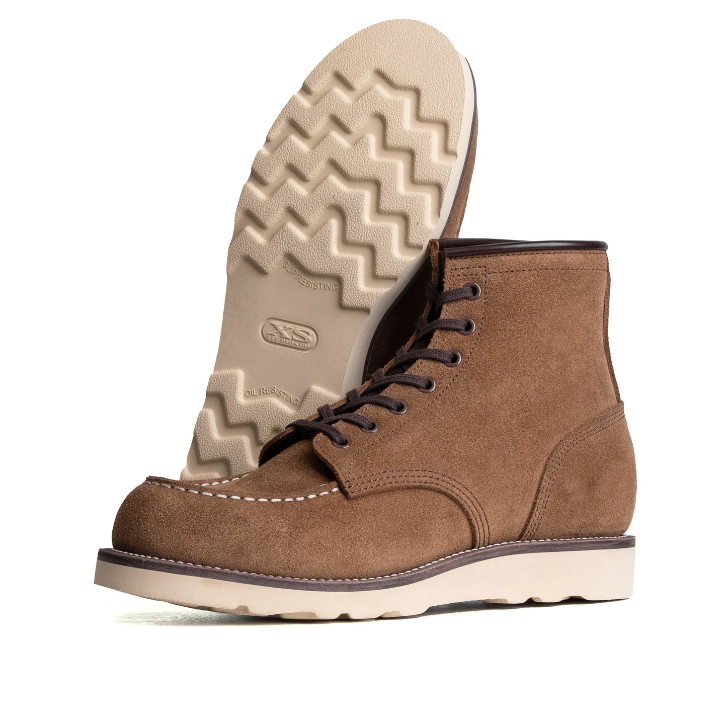 City MocToe Boot -luosjiet®boots - Tan Oiled Nubuck Reverse(German)